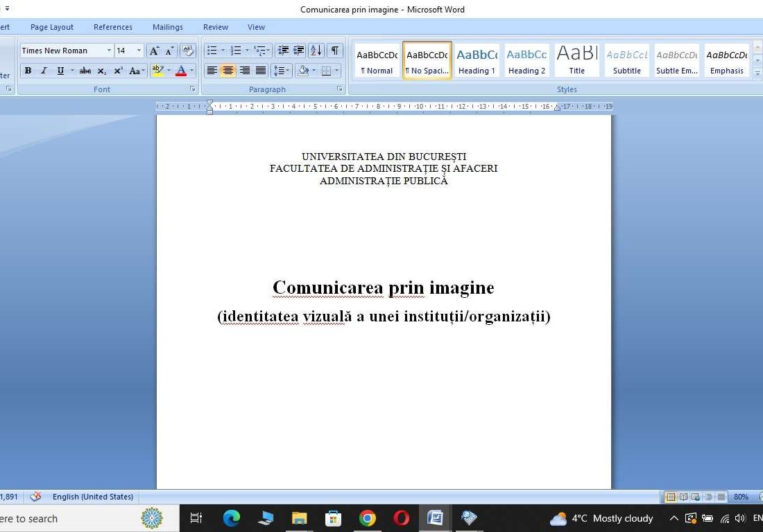 Identitatea vizuala a organizatiei. Comunicarea prin imagine