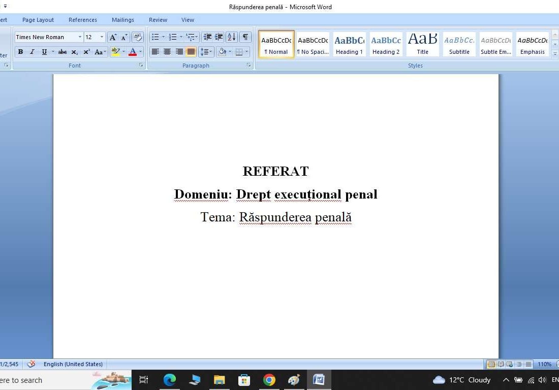 Răspunderea penală