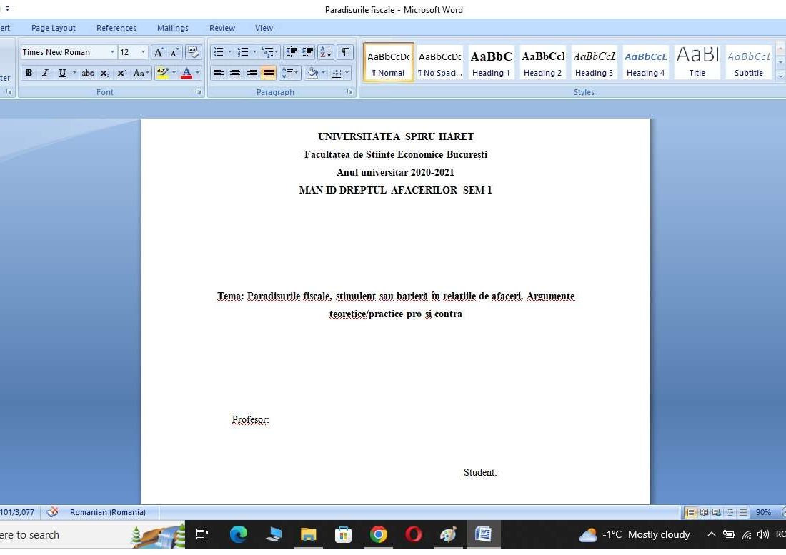 Paradisurile fiscale stimulent sau barieră în relațiile de afaceri