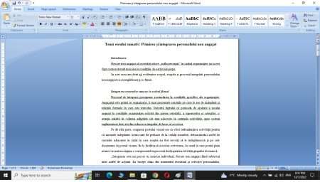 Primirea şi integrarea personalului nou angajat