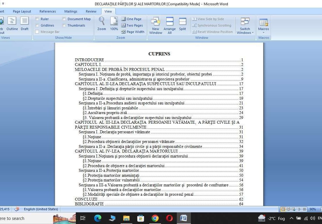 Declaratiile partilor si ale martorilor