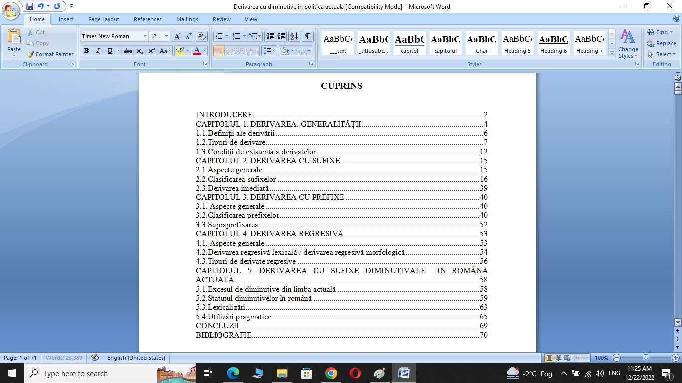 Derivarea cu diminutive