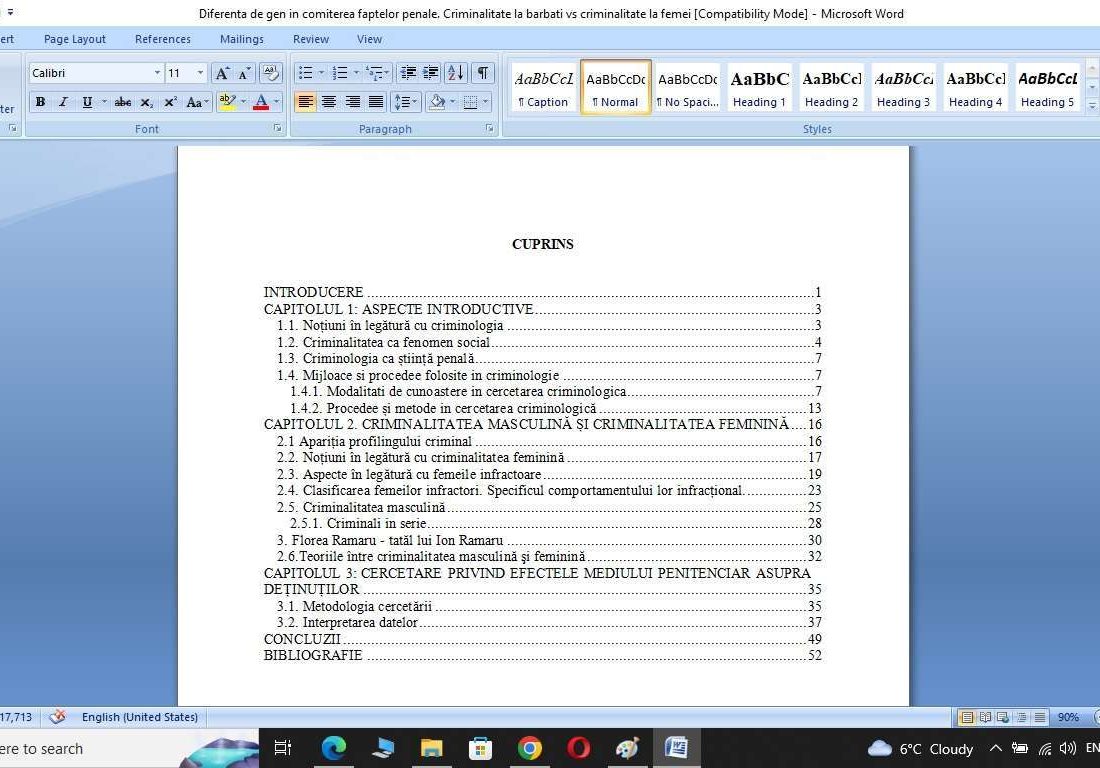 Criminalitatea feminină. Efectele mediului penitenciar