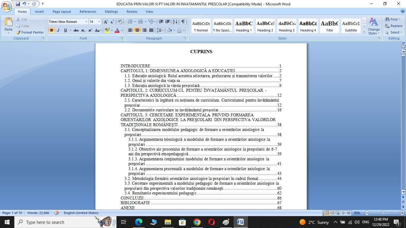 Formarea orientărilor axiologice la preşcolari