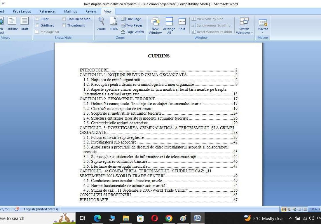 Investigatia criminalistica a terorismului si a crimei organizate