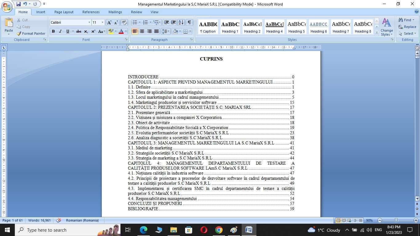 Managementul Marketingului in cadrul firmei