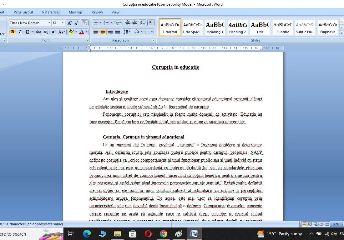 Corupţia in educatie