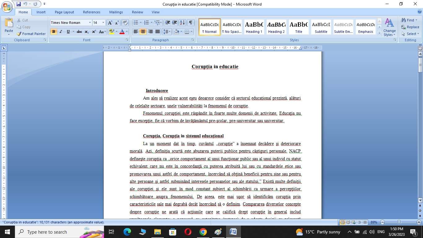 Corupţia in educatie