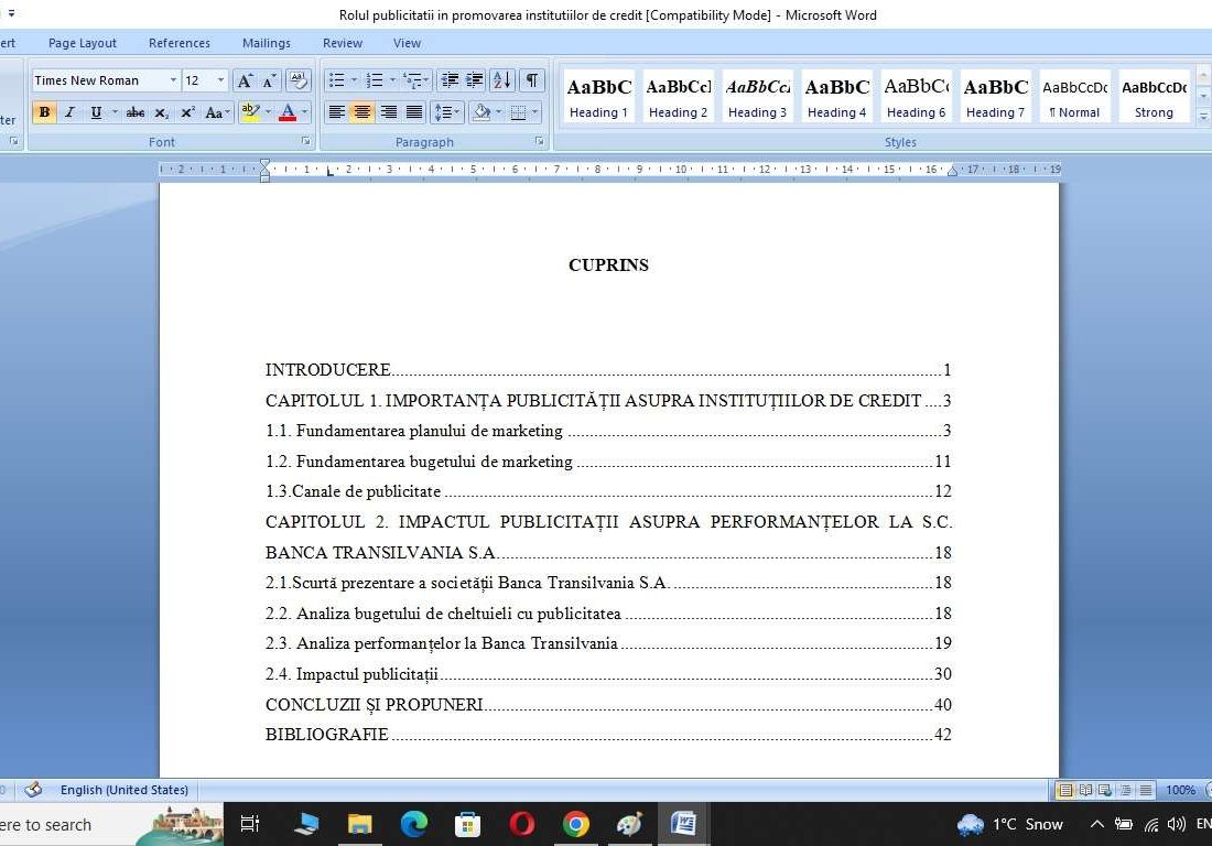 Impactul publicității asupra instituțiilor de credit