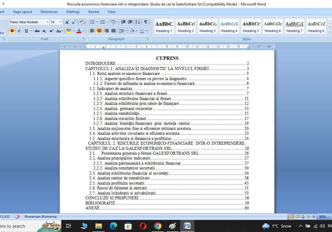 Analiza riscurilor întreprinderii