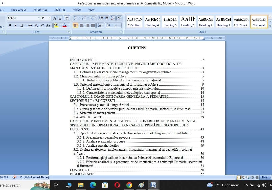 Perfectionarea managementului in institutiile publice