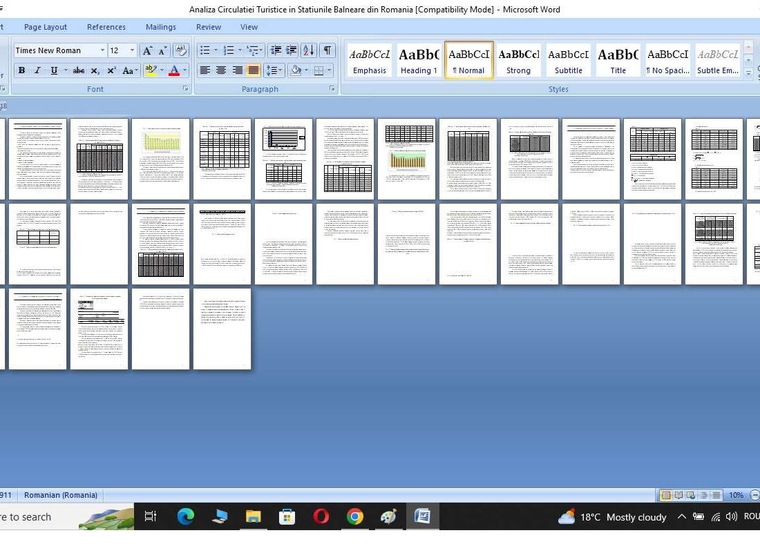 Analiza circulatiei turistice in statiunile balneare din Romania