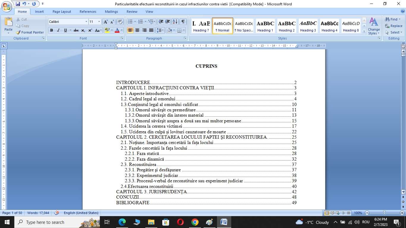 Cercetarea locului faptei şi reconstituirea