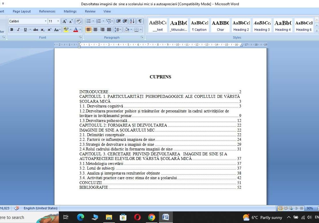 Dezvoltarea imaginii de sine a scolarului mic