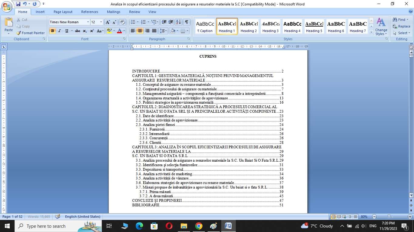 Managementul asigurării resurselor materiale